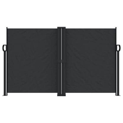 vidaXL Seitenmarkise Ausziehbar Schwarz 140x1200 cm