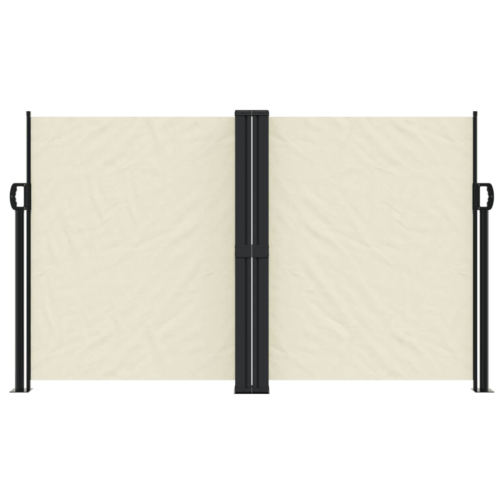 vidaXL Seitenmarkise Ausziehbar Creme 140x1200 cm