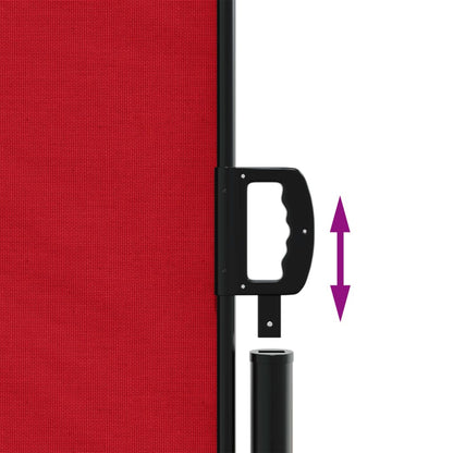 vidaXL Seitenmarkise Ausziehbar Rot 140x1200 cm