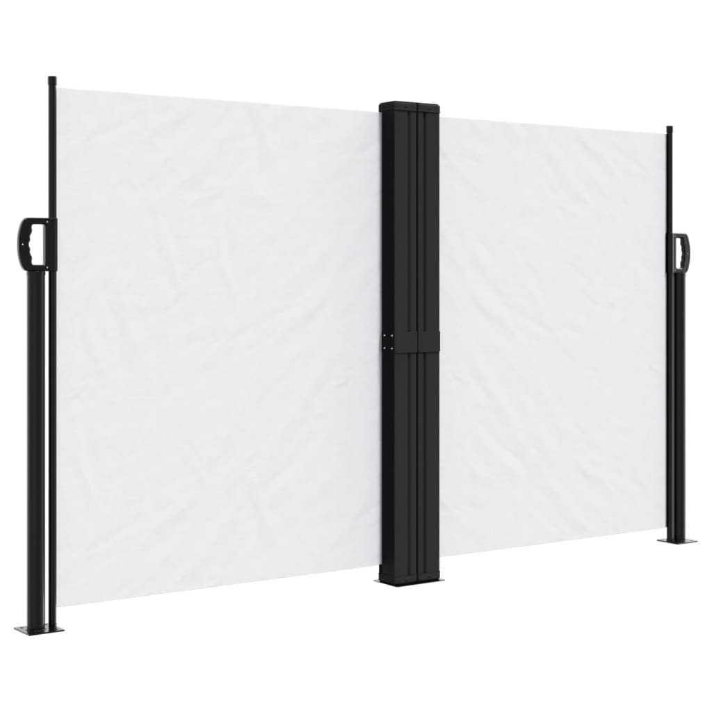 vidaXL Seitenmarkise Ausziehbar Weiß 140x1200 cm
