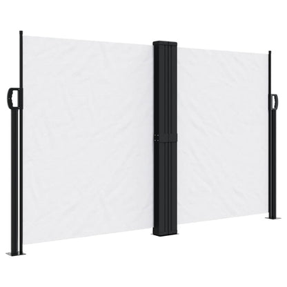 vidaXL Seitenmarkise Ausziehbar Weiß 140x1200 cm