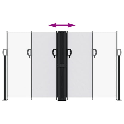 vidaXL Seitenmarkise Ausziehbar Weiß 140x1200 cm