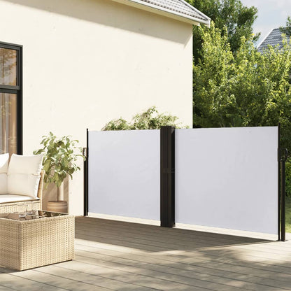 vidaXL Seitenmarkise Ausziehbar Weiß 140x1200 cm