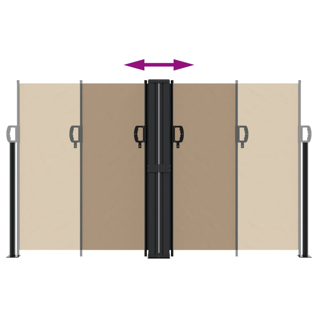 Store latéral rétractable vidaXL Taupe 140x1200 cm