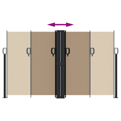 Store latéral rétractable vidaXL Taupe 140x1200 cm