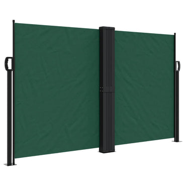 vidaXL Seitenmarkise Ausziehbar Dunkelgrün 140x1200 cm