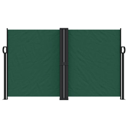 vidaXL Seitenmarkise Ausziehbar Dunkelgrün 140x1200 cm
