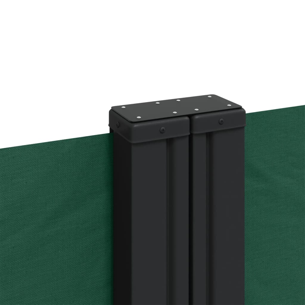 vidaXL Seitenmarkise Ausziehbar Dunkelgrün 140x1200 cm