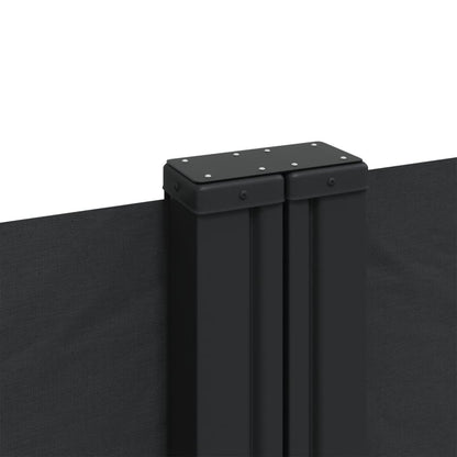 vidaXL Seitenmarkise Ausziehbar Schwarz 160x1200 cm