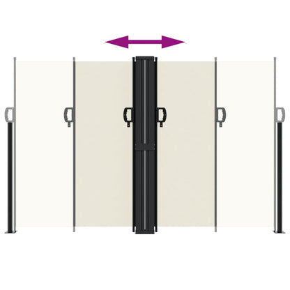 vidaXL Seitenmarkise Ausziehbar Creme 160x1200 cm