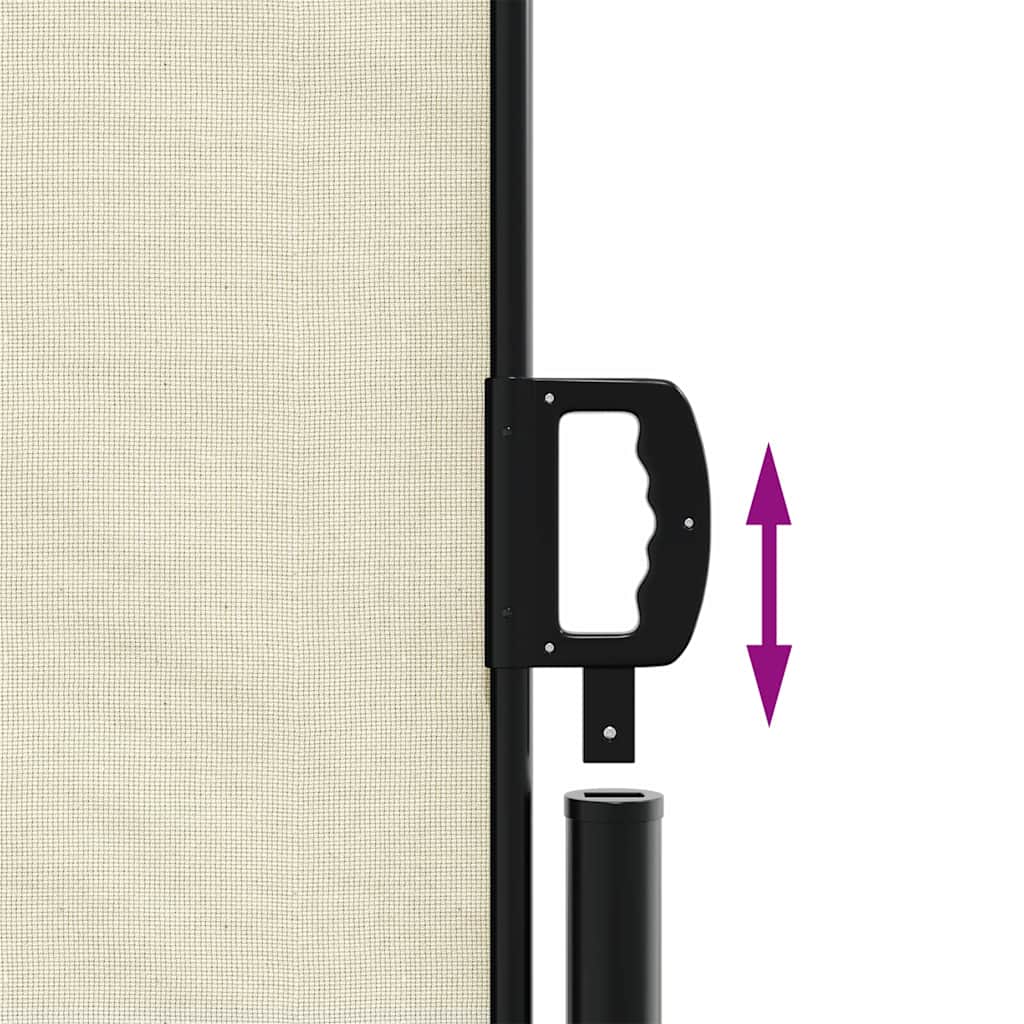 vidaXL Seitenmarkise Ausziehbar Creme 160x1200 cm