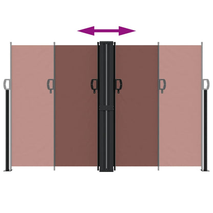 vidaXL Seitenmarkise Ausziehbar Braun 160x1200 cm
