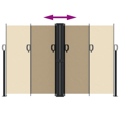 vidaXL Seitenmarkise Ausziehbar Beige 160x1200 cm