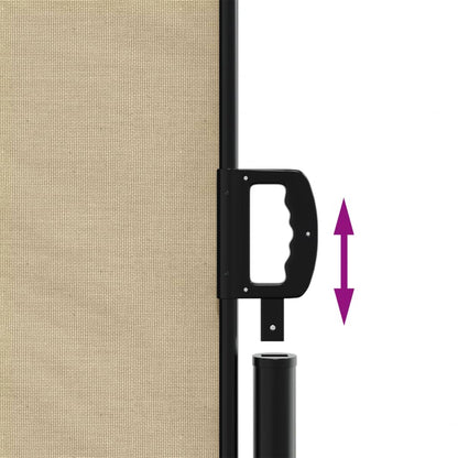 vidaXL Seitenmarkise Ausziehbar Beige 160x1200 cm