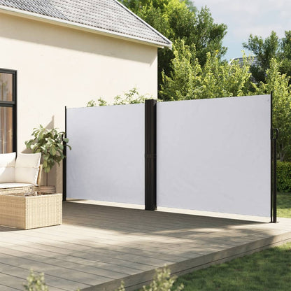 vidaXL Seitenmarkise Ausziehbar Weiß 160x1200 cm