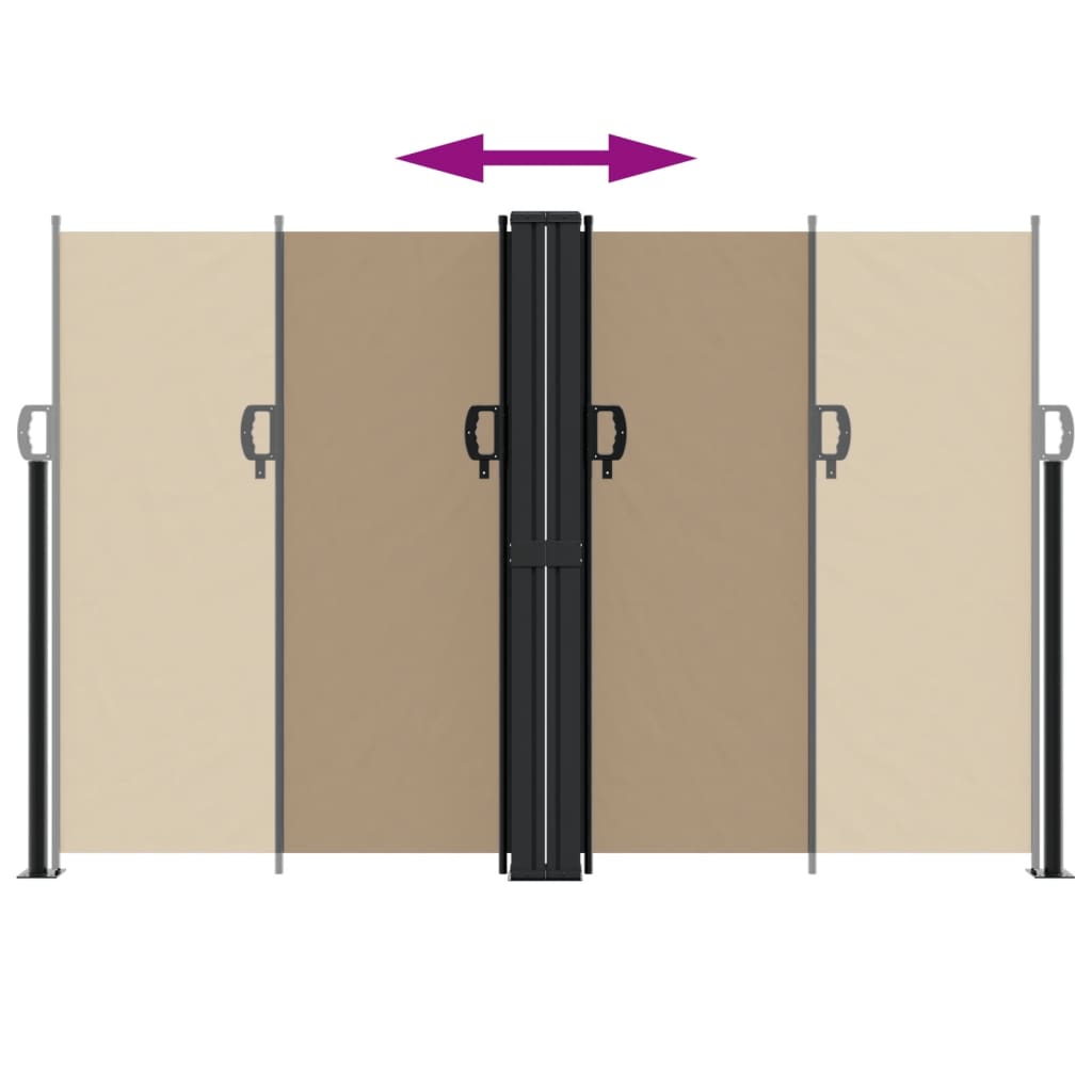 Seitenmarkise Ausziehbar Taupe 160x1200 cm