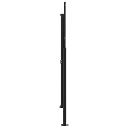 vidaXL Seitenmarkise Ausziehbar Schwarz 180x1200 cm