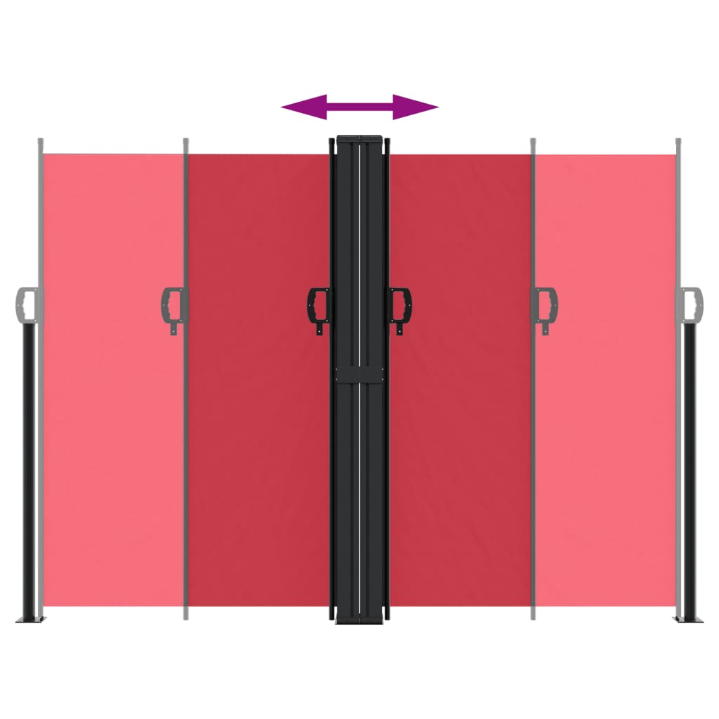 vidaXL Seitenmarkise Ausziehbar Rot 180x1200 cm