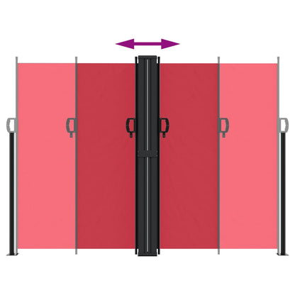 vidaXL Seitenmarkise Ausziehbar Rot 180x1200 cm