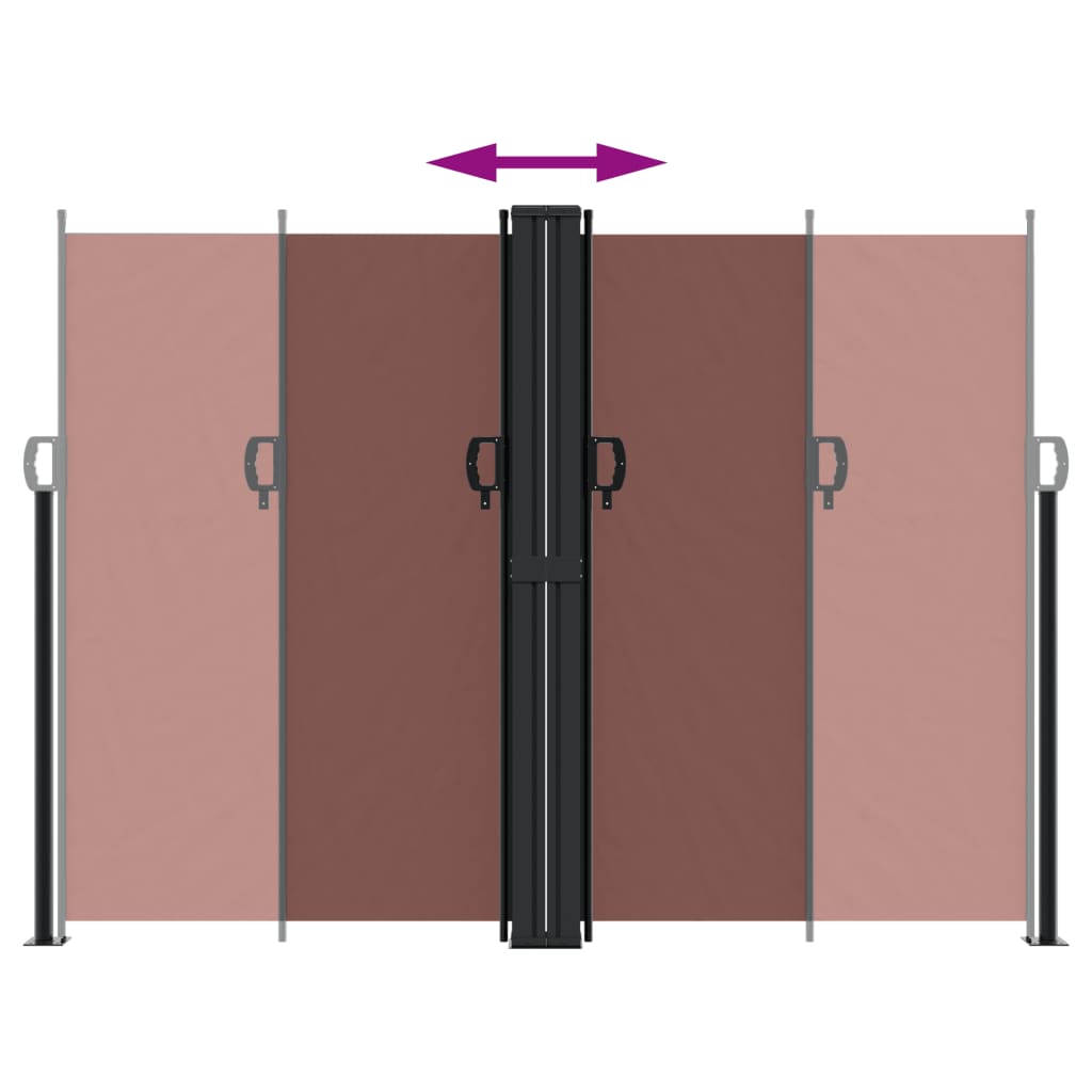 vidaXL Store latéral rétractable Marron 180x1200 cm