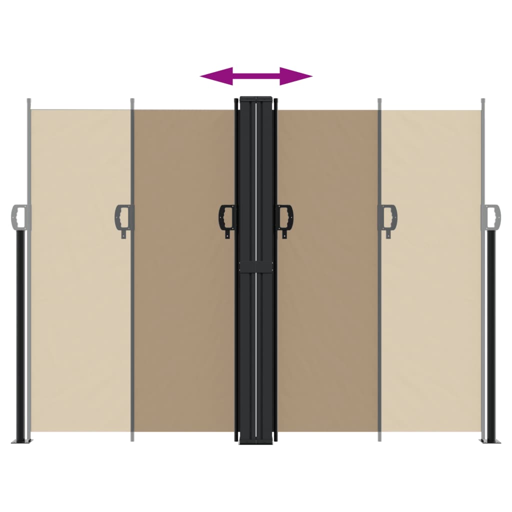 vidaXL Store latéral rétractable taupe 180x1200 cm