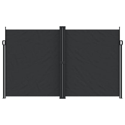 vidaXL Seitenmarkise Ausziehbar Schwarz 200x1200 cm