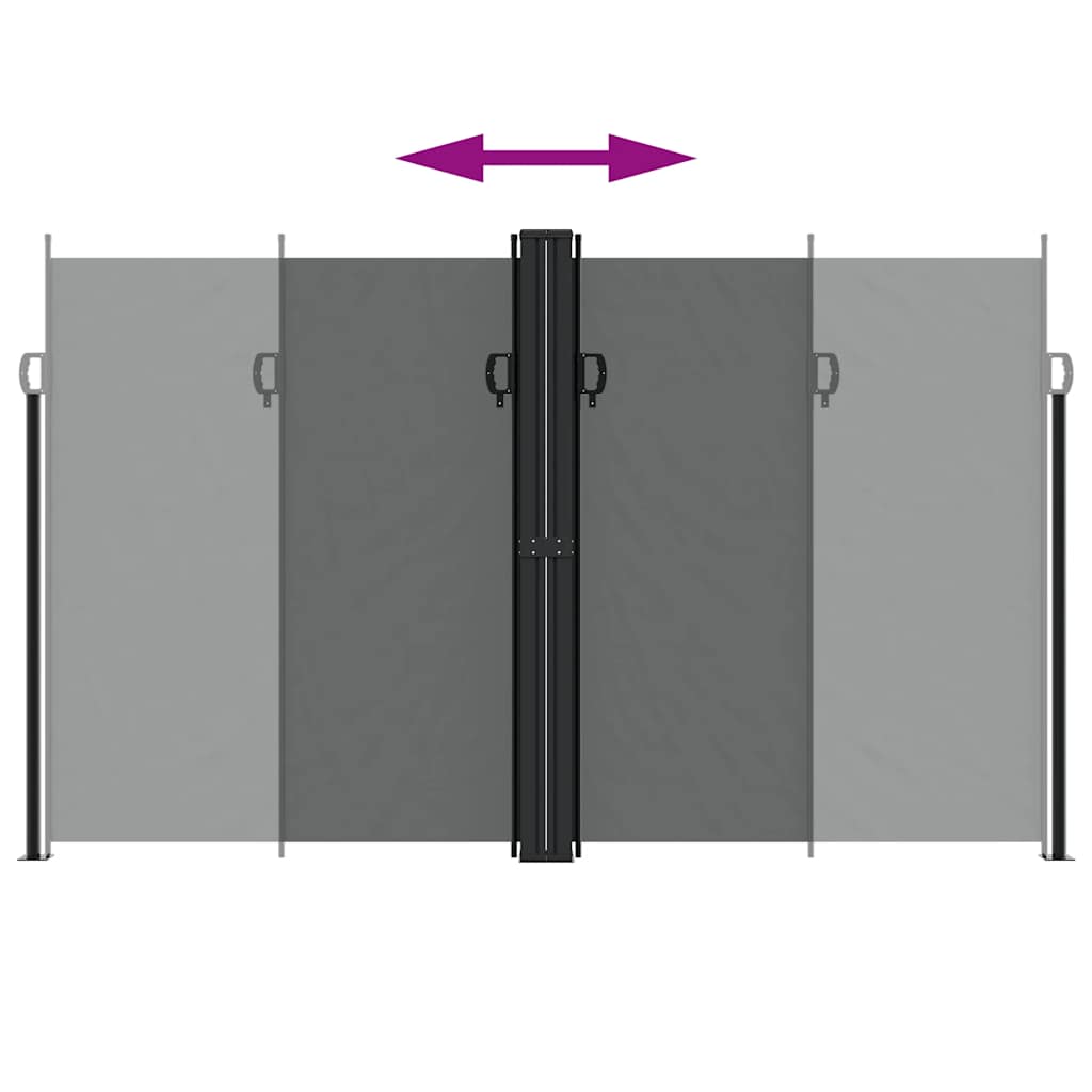 Store latéral rétractable vidaXL anthracite 200x1200 cm
