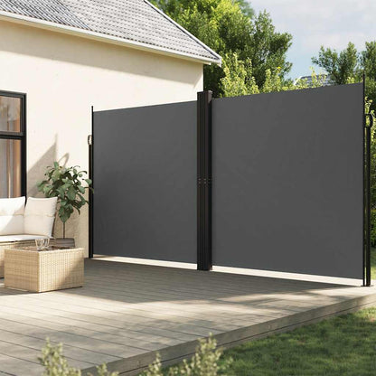 Store latéral rétractable vidaXL anthracite 200x1200 cm