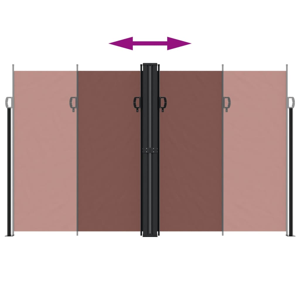 vidaXL Store latéral rétractable Marron 200x1200 cm