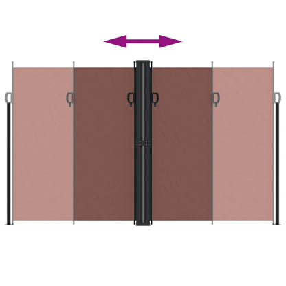 vidaXL Store latéral rétractable Marron 200x1200 cm
