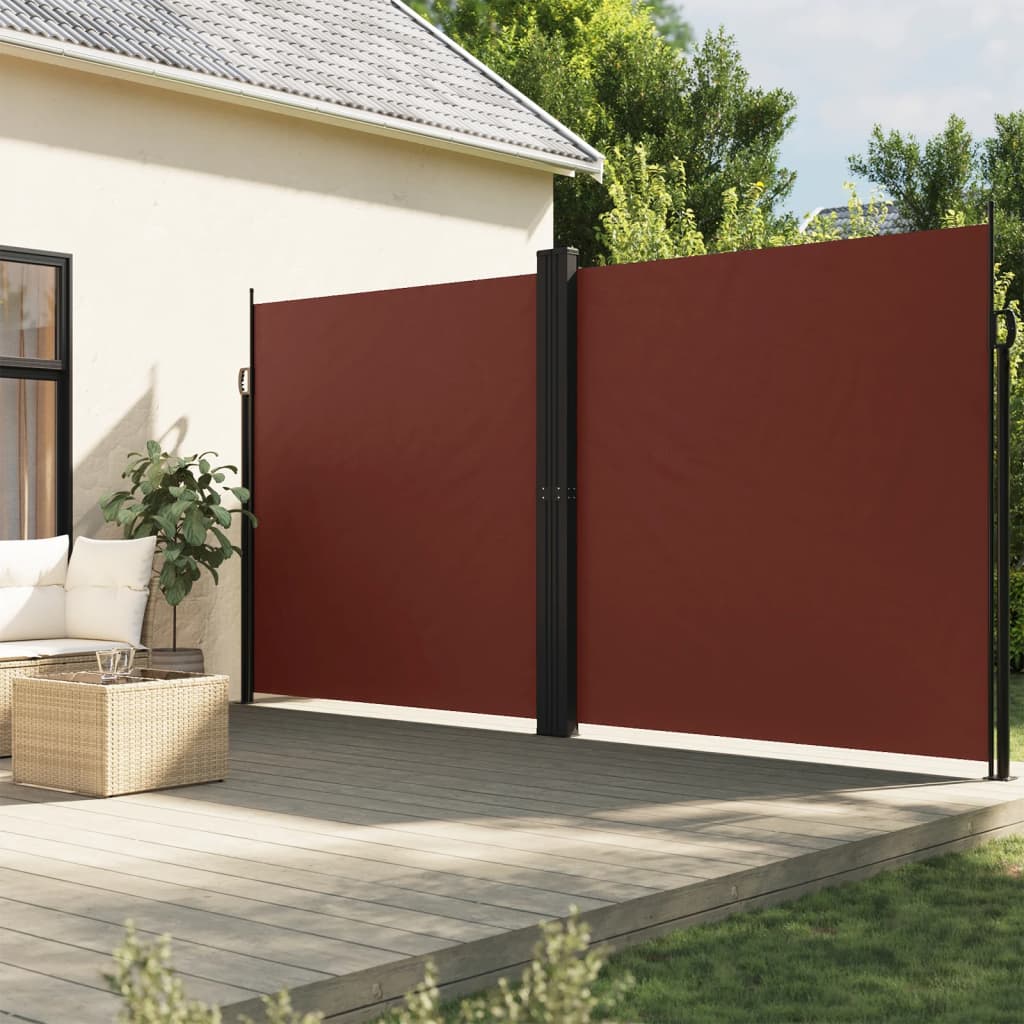 vidaXL Store latéral rétractable Marron 200x1200 cm