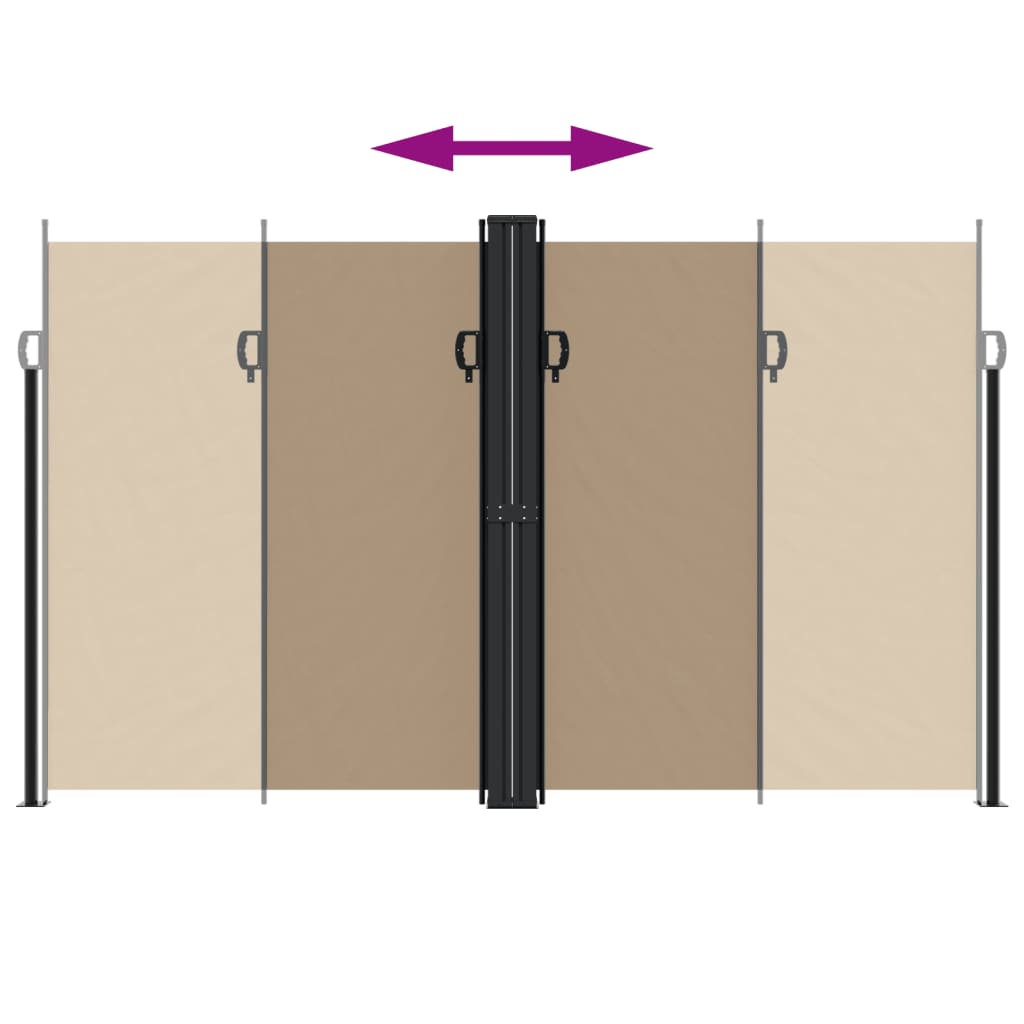 vidaXL Store latéral rétractable taupe 200x1200 cm