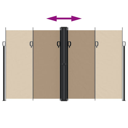 vidaXL Store latéral rétractable taupe 200x1200 cm