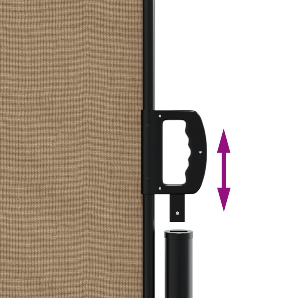 vidaXL Store latéral rétractable taupe 200x1200 cm