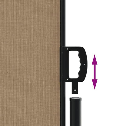 vidaXL Store latéral rétractable taupe 200x1200 cm