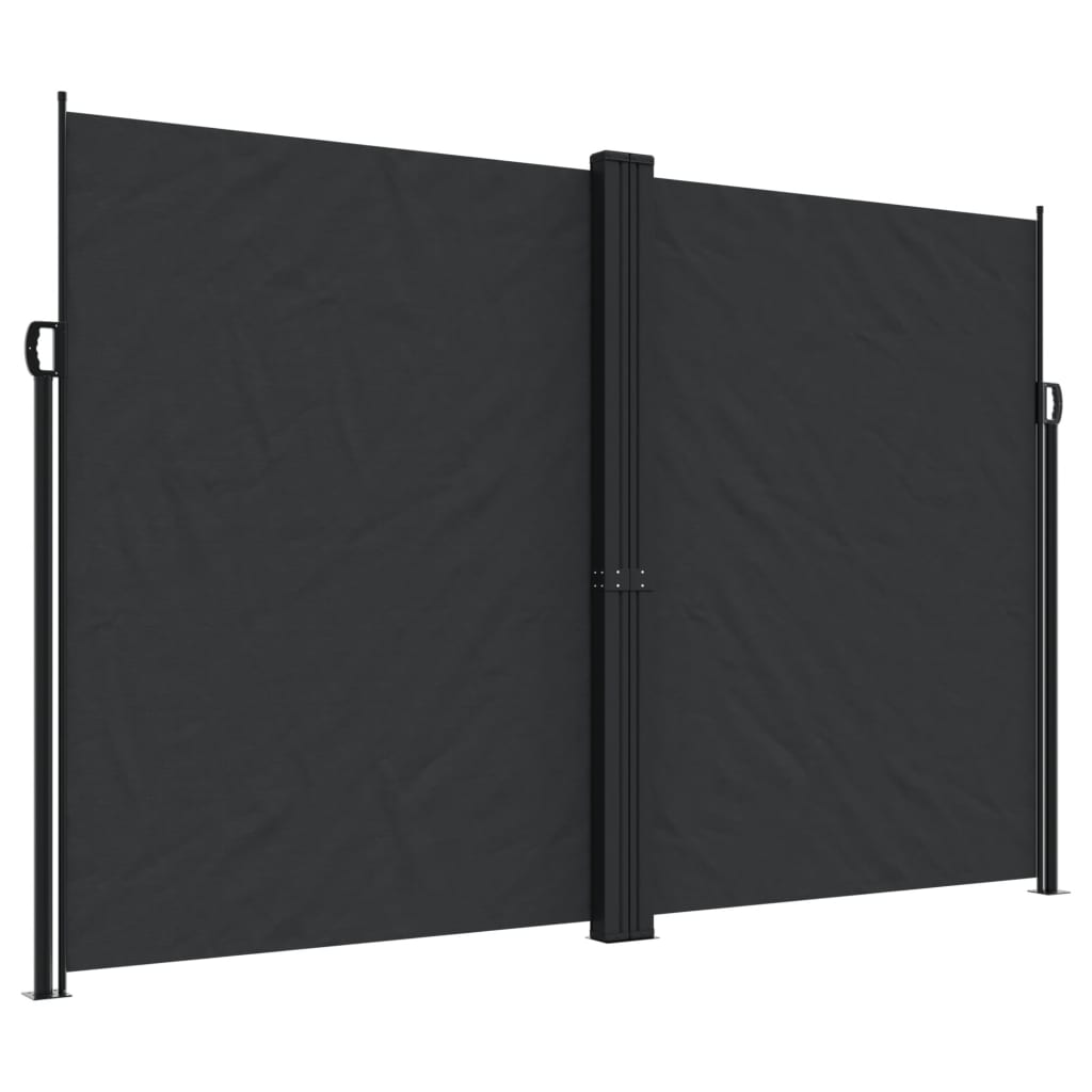 vidaXL Seitenmarkise Ausziehbar Schwarz 220x1200 cm