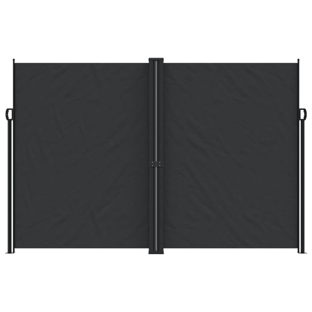 vidaXL Seitenmarkise Ausziehbar Schwarz 220x1200 cm