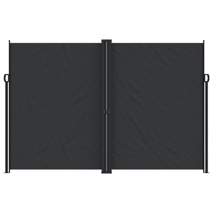 vidaXL Seitenmarkise Ausziehbar Schwarz 220x1200 cm