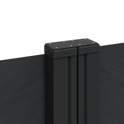 vidaXL Seitenmarkise Ausziehbar Schwarz 220x1200 cm