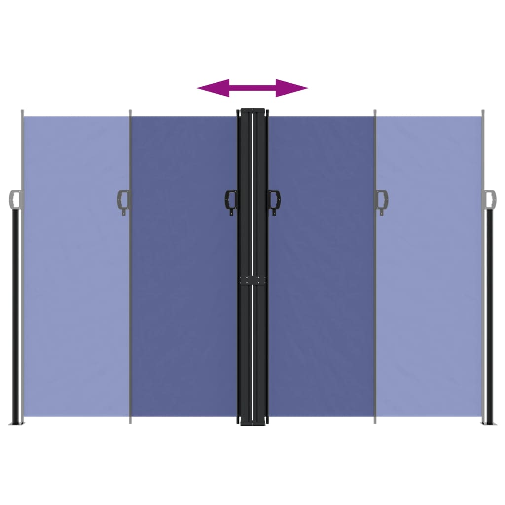 vidaXL Store latéral rétractable bleu 220x1200 cm