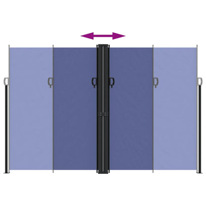 vidaXL Store latéral rétractable bleu 220x1200 cm