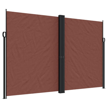 vidaXL Store latéral rétractable Marron 220x1200 cm