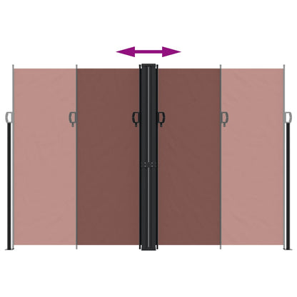 vidaXL Store latéral rétractable Marron 220x1200 cm