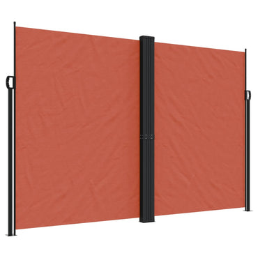 Store latéral rétractable vidaXL rouge terre cuite 220x1200 cm