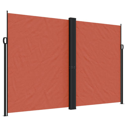 Store latéral rétractable vidaXL rouge terre cuite 220x1200 cm