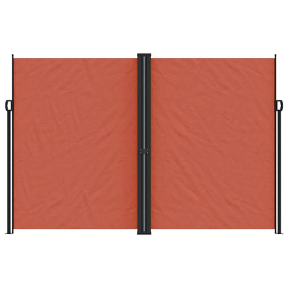 Store latéral rétractable vidaXL rouge terre cuite 220x1200 cm