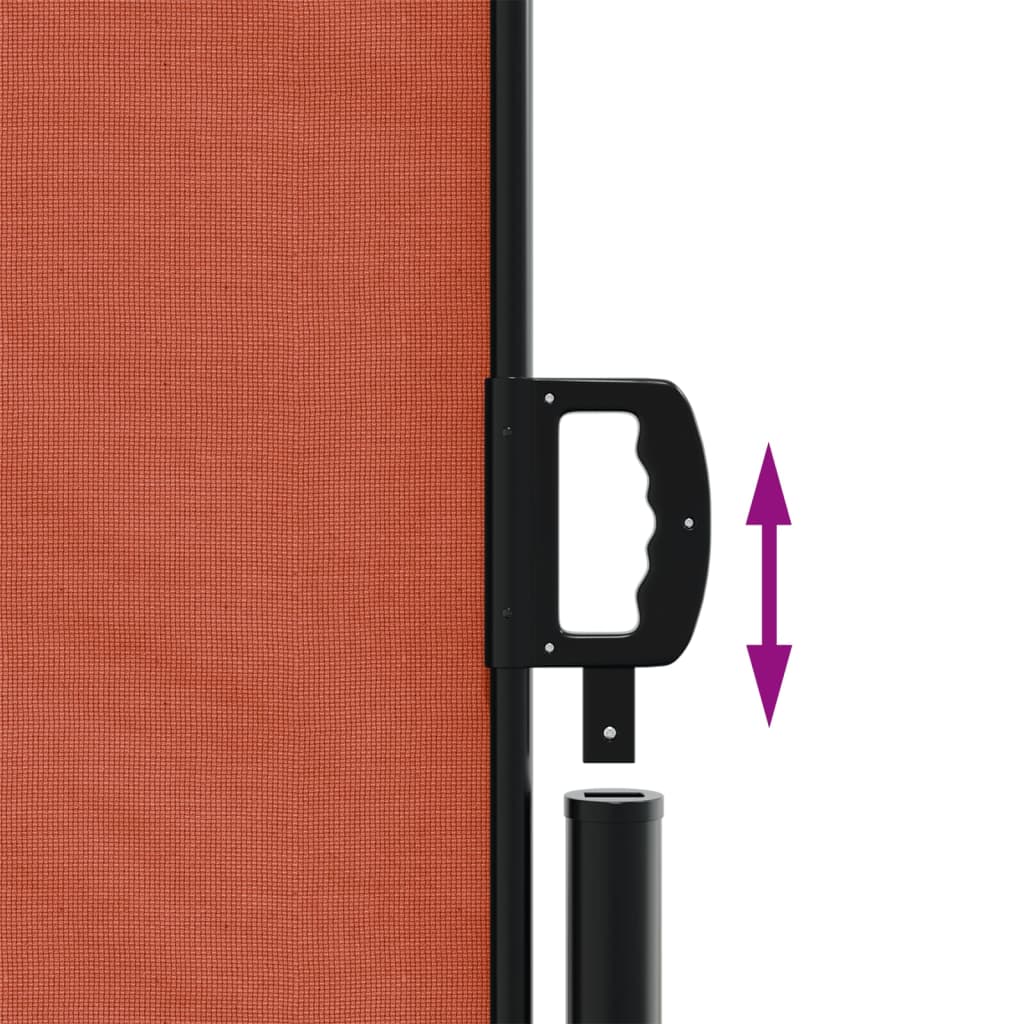Store latéral rétractable vidaXL rouge terre cuite 220x1200 cm