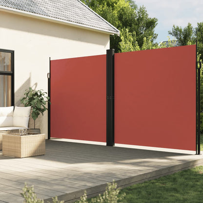 Store latéral rétractable vidaXL rouge terre cuite 220x1200 cm