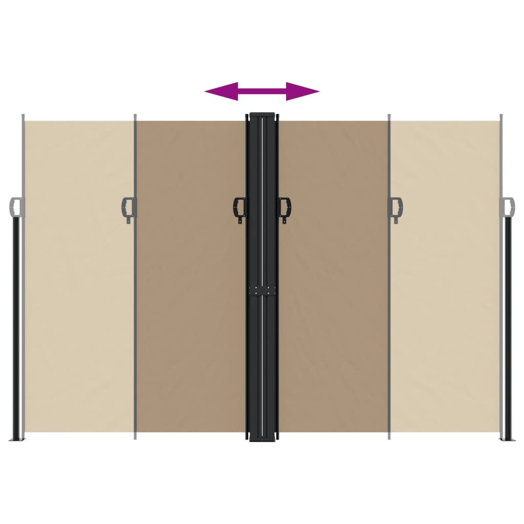 vidaXL Store latéral rétractable taupe 220x1200 cm