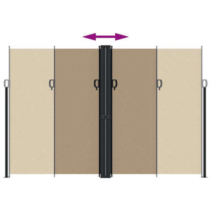 vidaXL Store latéral rétractable taupe 220x1200 cm